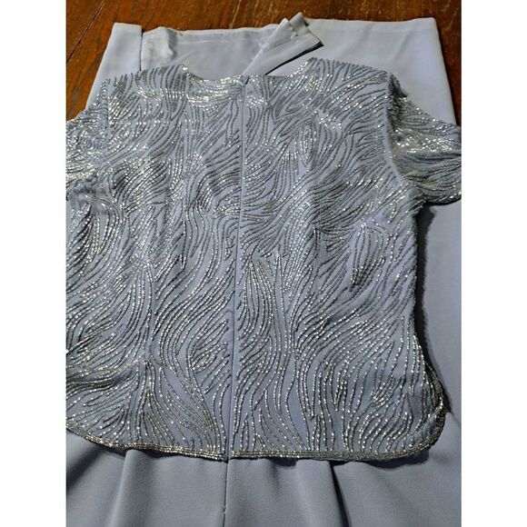 10 Montage Collection Mon Cheri Beaded Embellished Short Sleeve Formal Dress - Picture 7 of 11